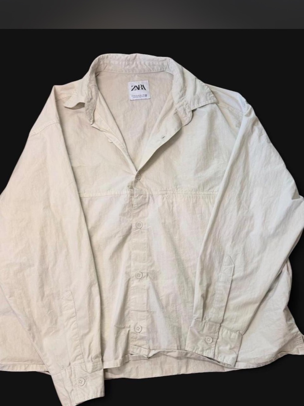 ZARA Women’s Cream Button-Up Jacket